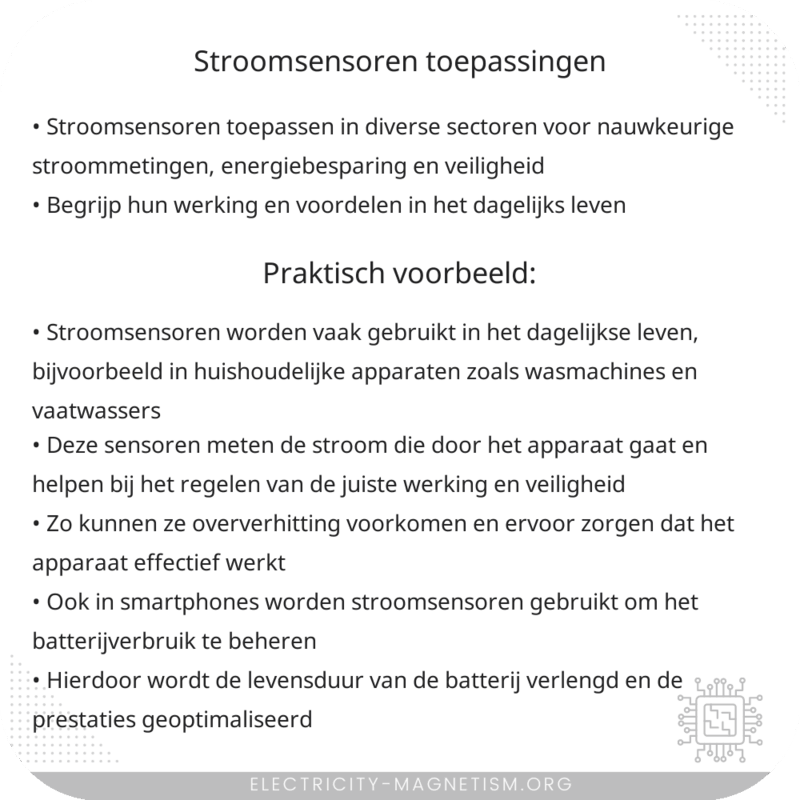 Stroomsensoren | Toepassingen