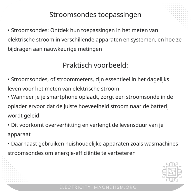 Stroomsondes | Toepassingen