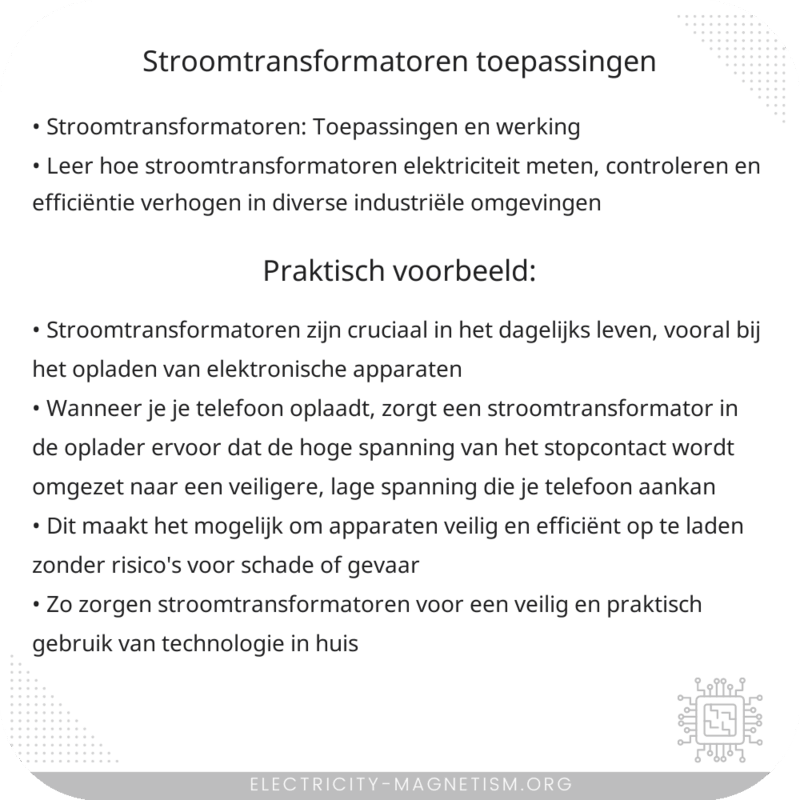 Stroomtransformatoren | Toepassingen