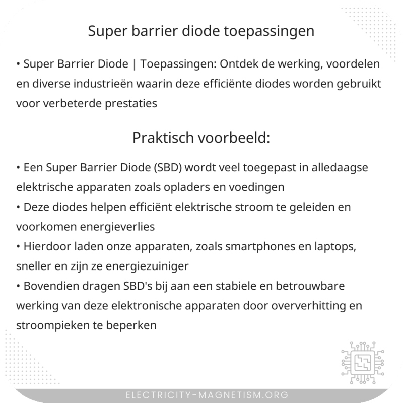 Super Barrier Diode | Toepassingen