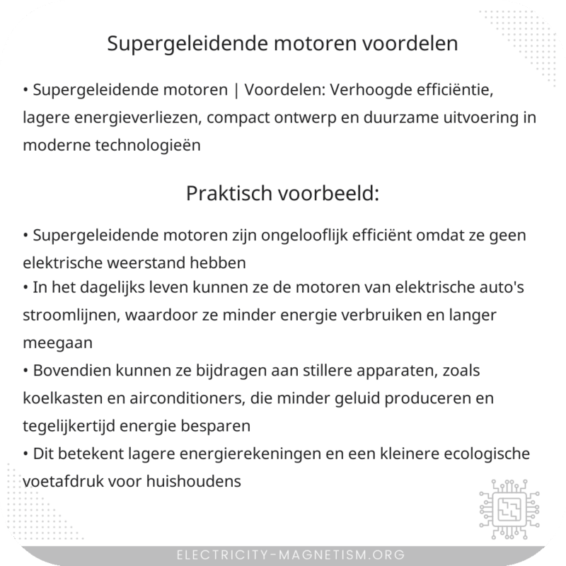 Supergeleidende Motoren | Voordelen