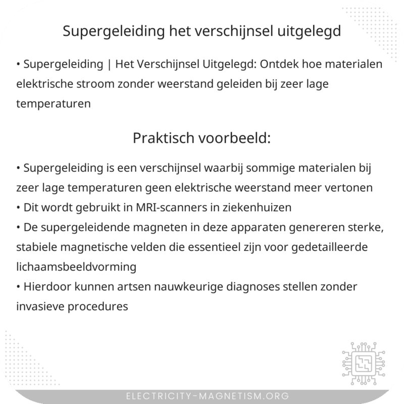 Supergeleiding | Het Verschijnsel Uitgelegd