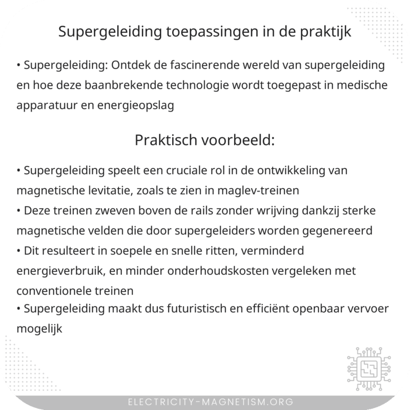 Supergeleiding | Toepassingen in de Praktijk