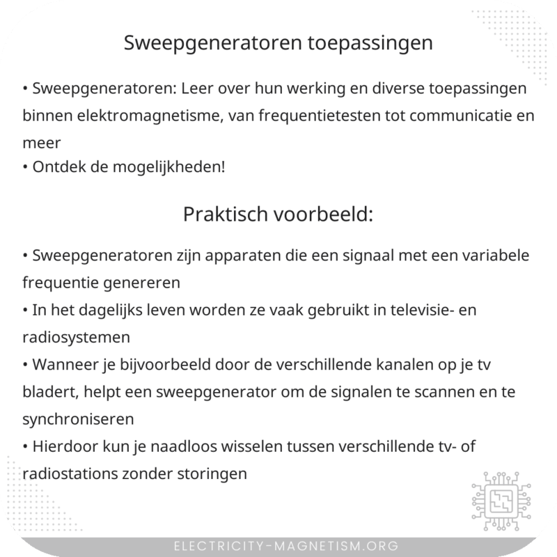 Sweepgeneratoren | Toepassingen