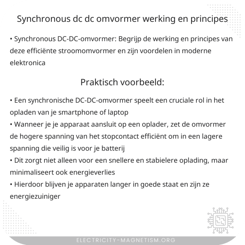 Synchronous DC-DC-omvormer | Werking en Principes