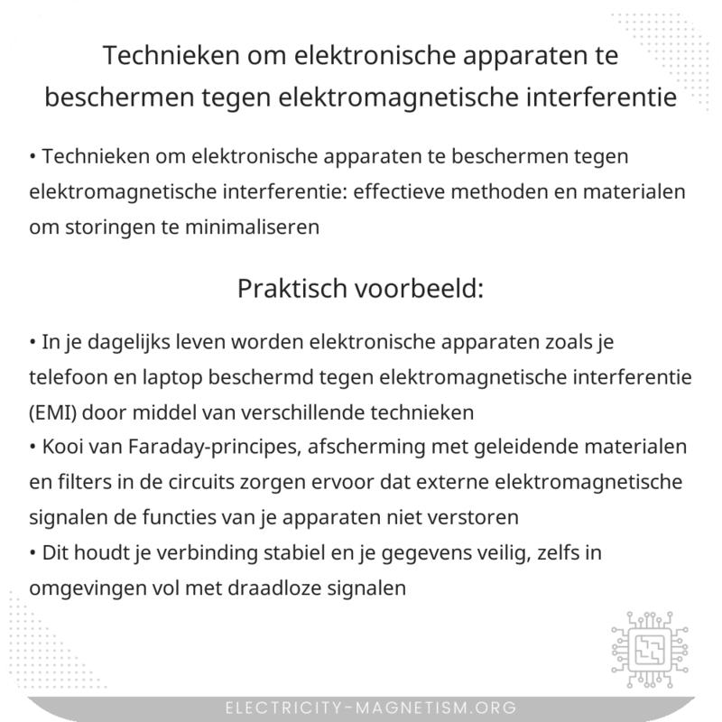 Technieken om elektronische apparaten te beschermen tegen elektromagnetische interferentie