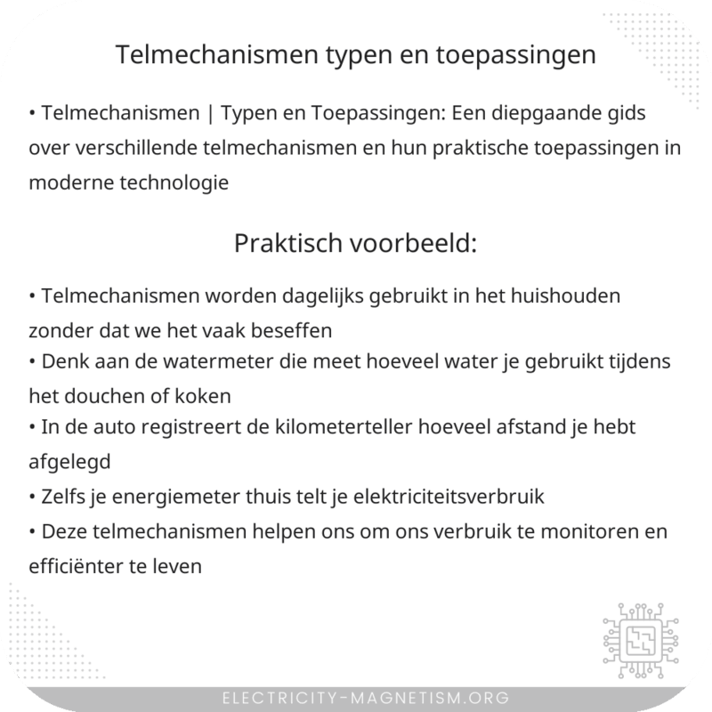 Telmechanismen | Typen en Toepassingen