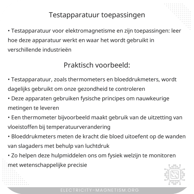 Testapparatuur | Toepassingen