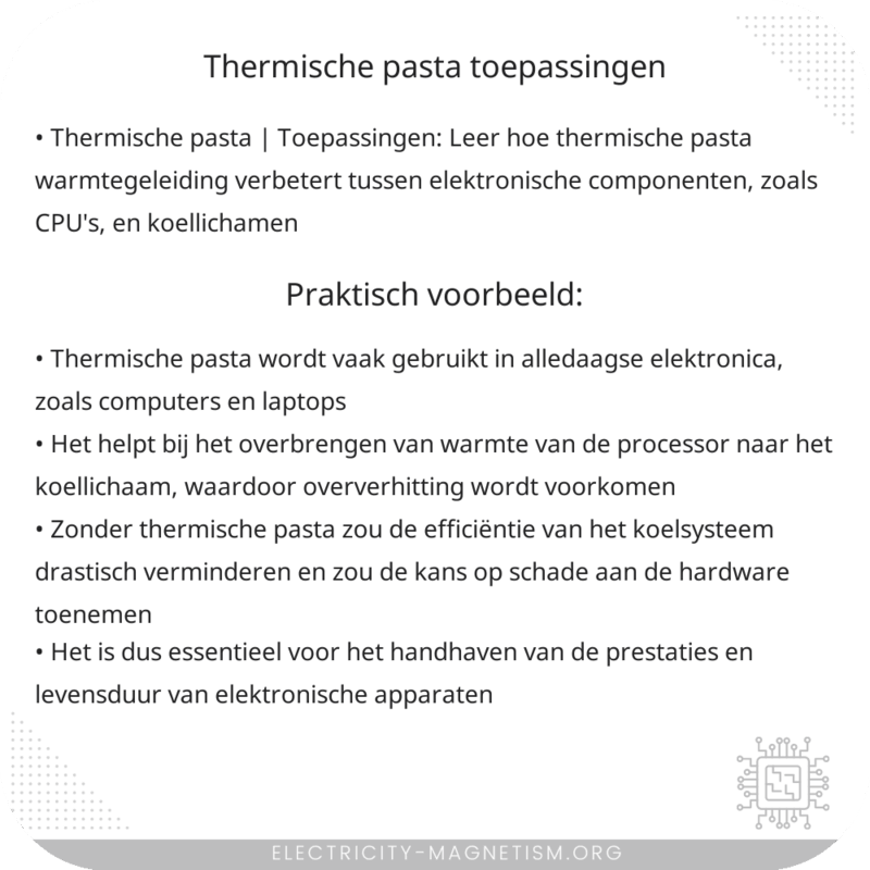 Thermische Pasta | Toepassingen