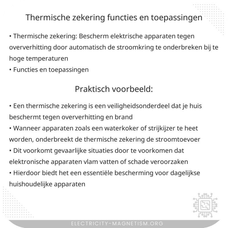 Thermische Zekering | Functies en Toepassingen