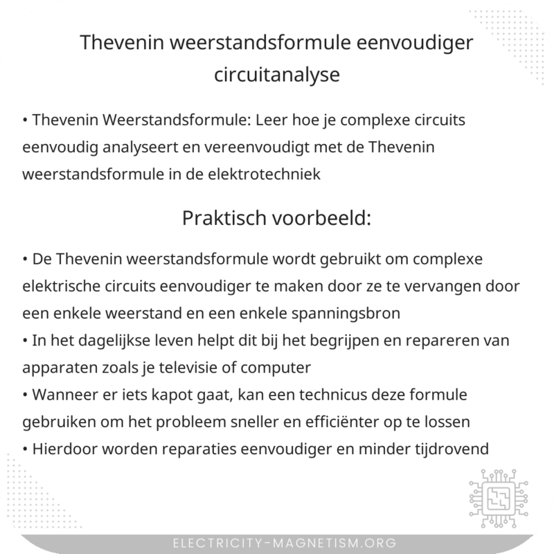 Thevenin Weerstandsformule | Eenvoudiger Circuitanalyse
