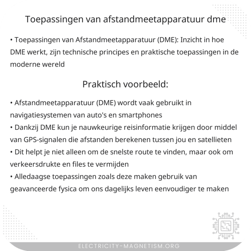 Toepassingen van Afstandmeetapparatuur (DME)