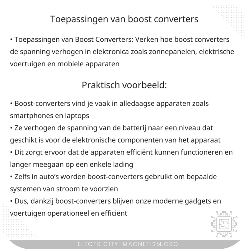 Toepassingen van Boost Converters