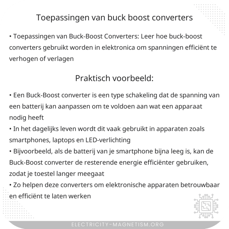 Toepassingen van Buck-Boost Converters