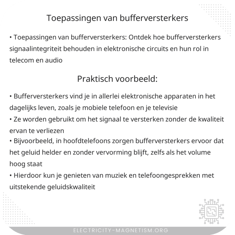 Toepassingen van Bufferversterkers