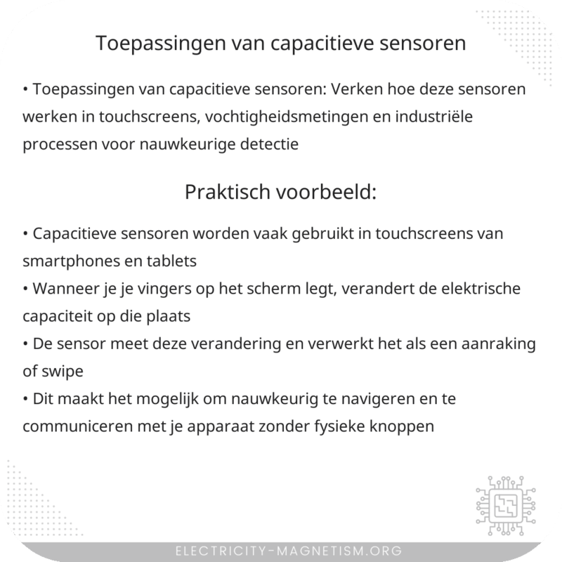 Toepassingen van capacitieve sensoren