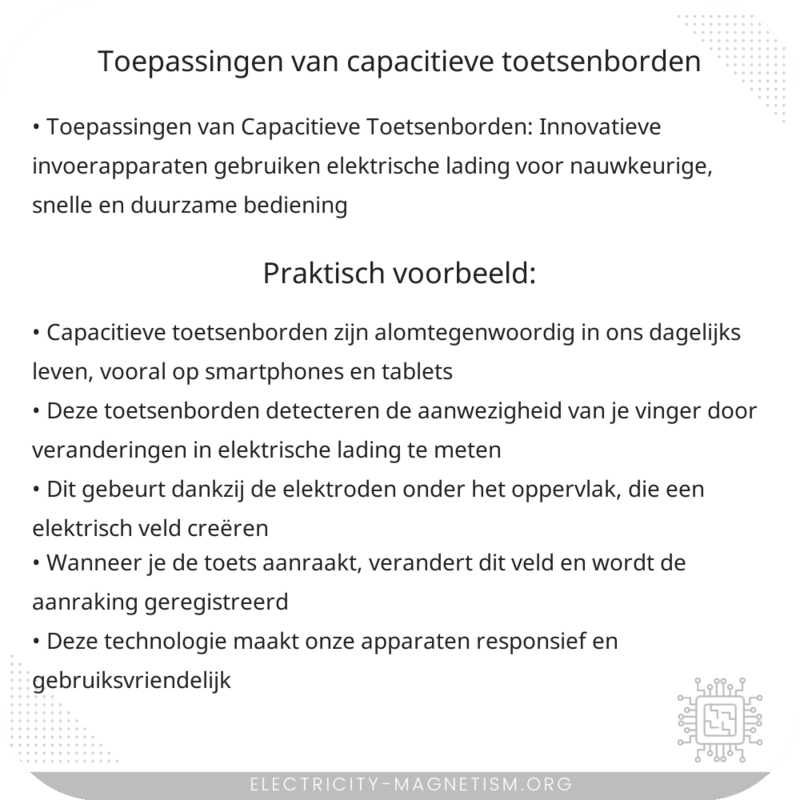 Toepassingen van Capacitieve Toetsenborden
