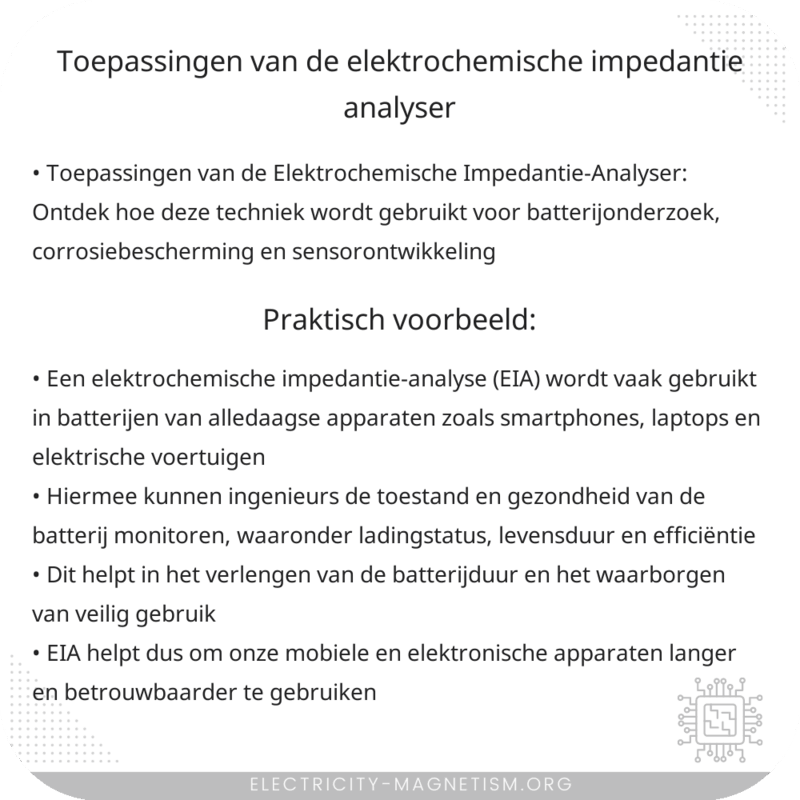Toepassingen van de Elektrochemische Impedantie-Analyser