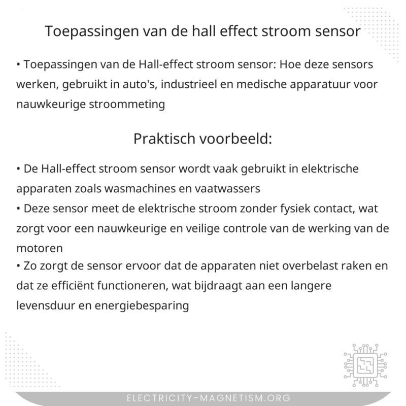 Toepassingen van de Hall-effect stroom sensor
