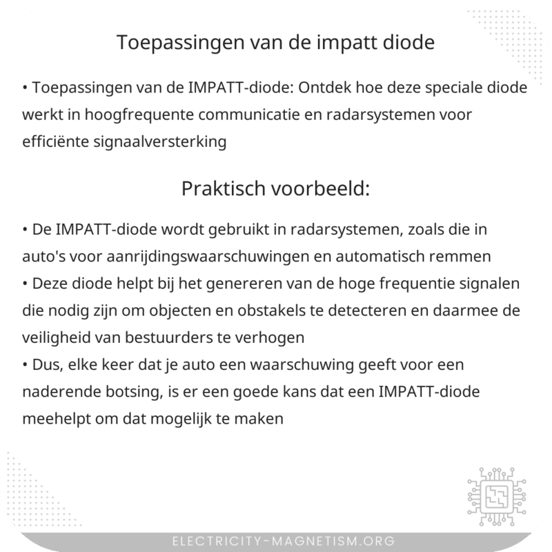 Toepassingen van de IMPATT-diode