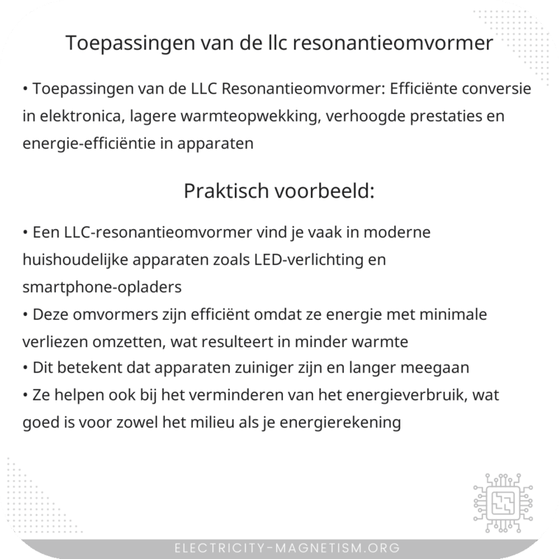 Toepassingen van de LLC Resonantieomvormer