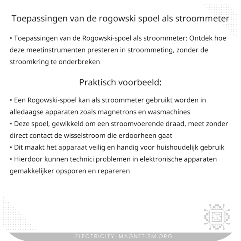 Toepassingen van de Rogowski-spoel als stroommeter