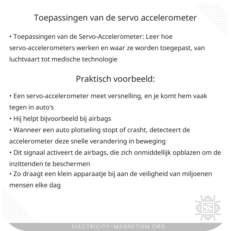 Toepassingen van de Servo-Accelerometer