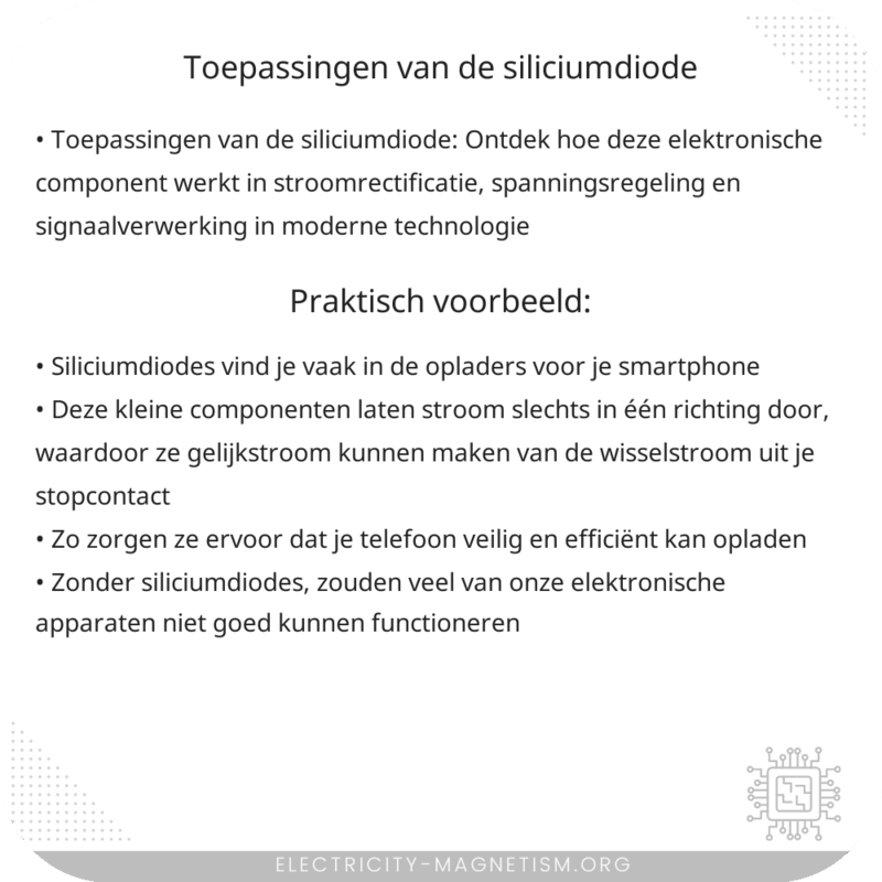 Toepassingen van de Siliciumdiode