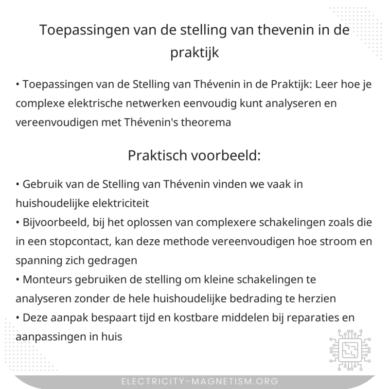 Toepassingen van de Stelling van Thévenin in de Praktijk