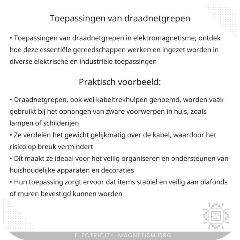 Toepassingen van Draadnetgrepen