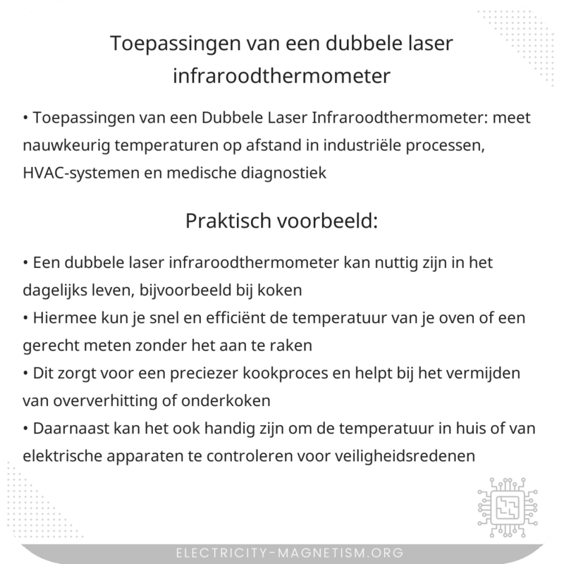 Toepassingen van een Dubbele Laser Infraroodthermometer