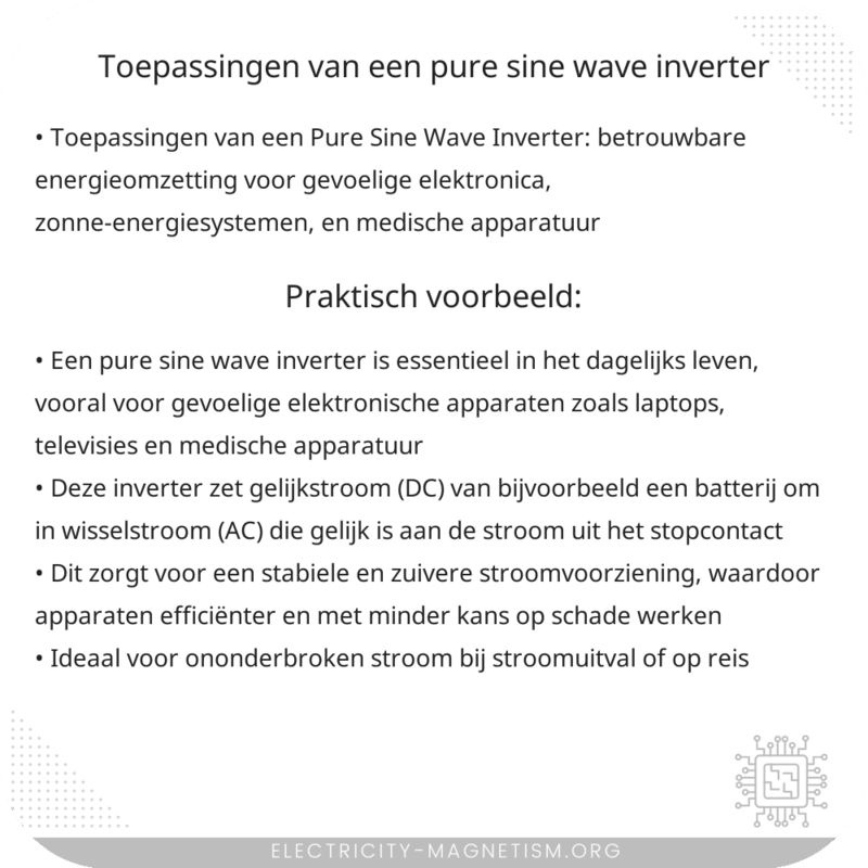 Toepassingen van een Pure Sine Wave Inverter