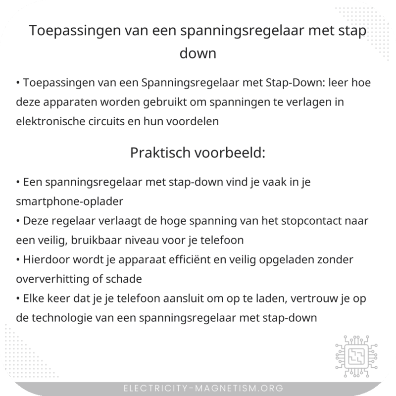 Toepassingen van een Spanningsregelaar met Stap-Down