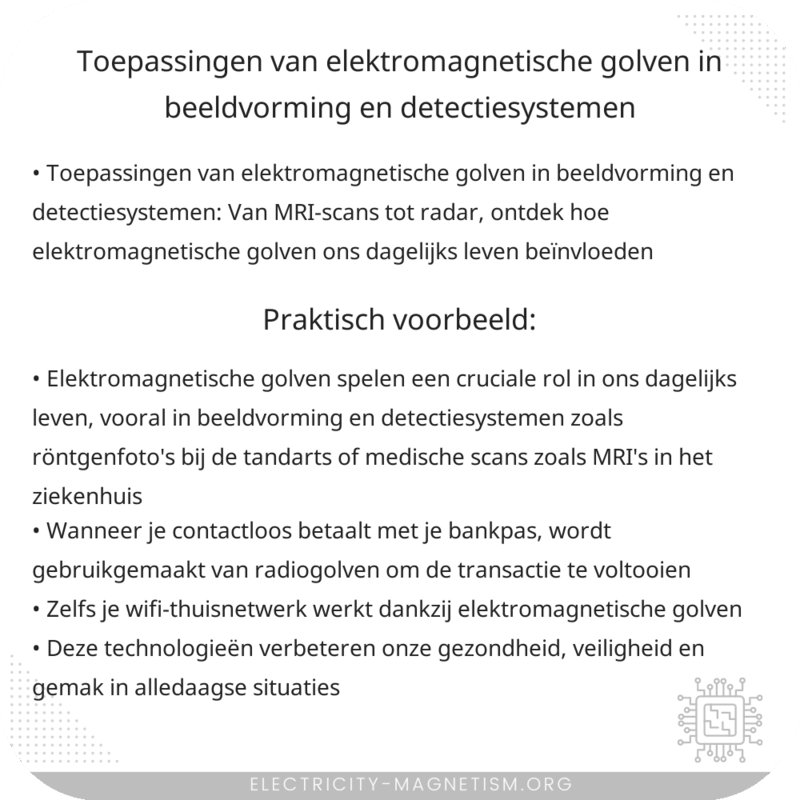Toepassingen van elektromagnetische golven in beeldvorming en detectiesystemen
