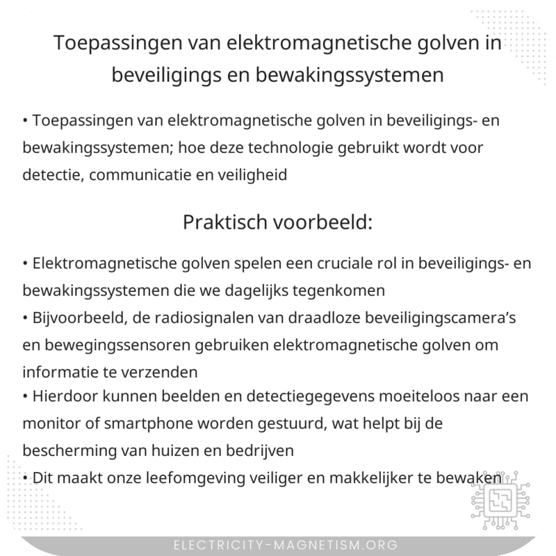 Toepassingen van elektromagnetische golven in beveiligings- en bewakingssystemen