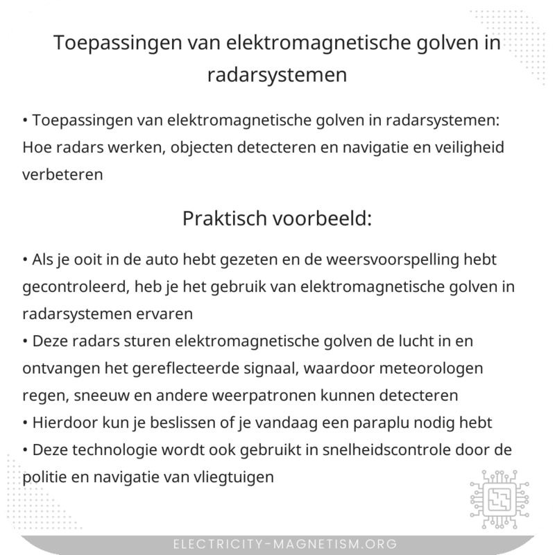 Toepassingen van elektromagnetische golven in radarsystemen