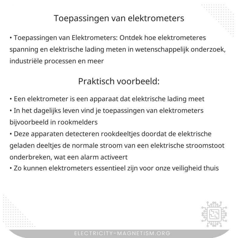 Toepassingen van Elektrometers