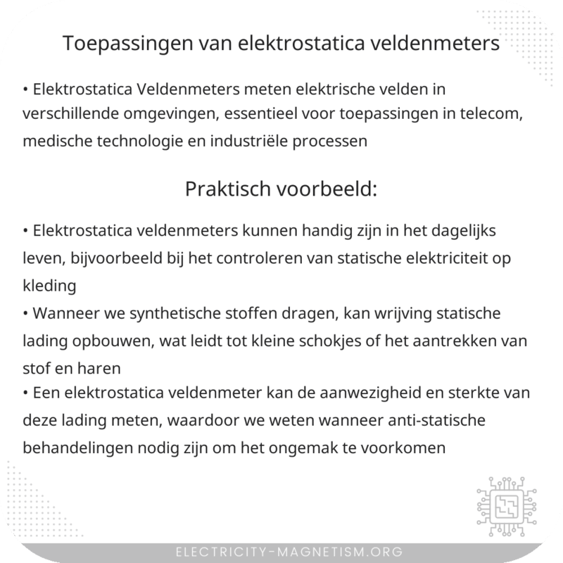 Toepassingen van Elektrostatica Veldenmeters