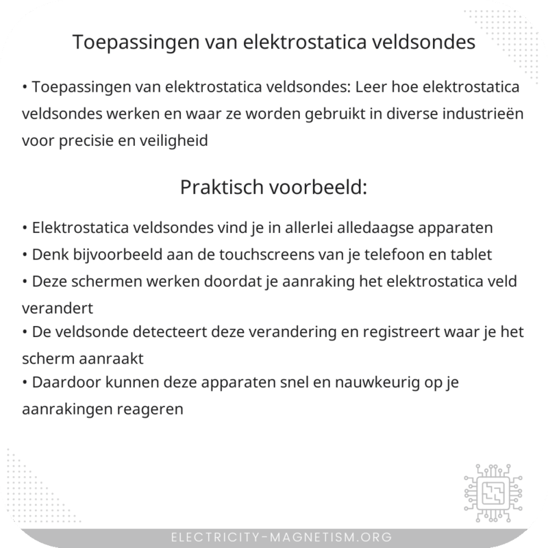 Toepassingen van Elektrostatica Veldsondes