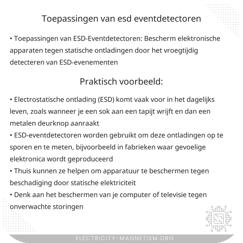 Toepassingen van ESD-Eventdetectoren