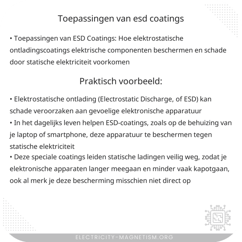 Toepassingen van ESD Coatings