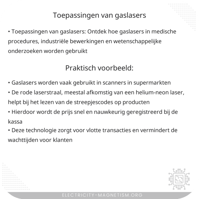 Toepassingen van Gaslasers