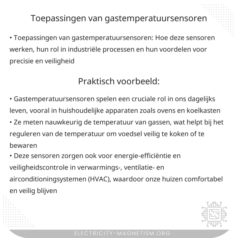 Toepassingen van Gastemperatuursensoren