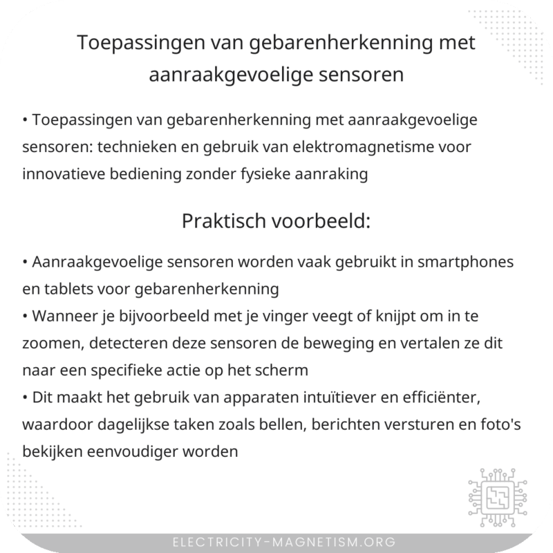 Toepassingen van Gebarenherkenning met Aanraakgevoelige Sensoren