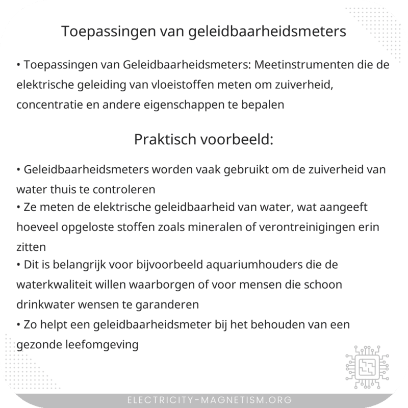 Toepassingen van Geleidbaarheidsmeters