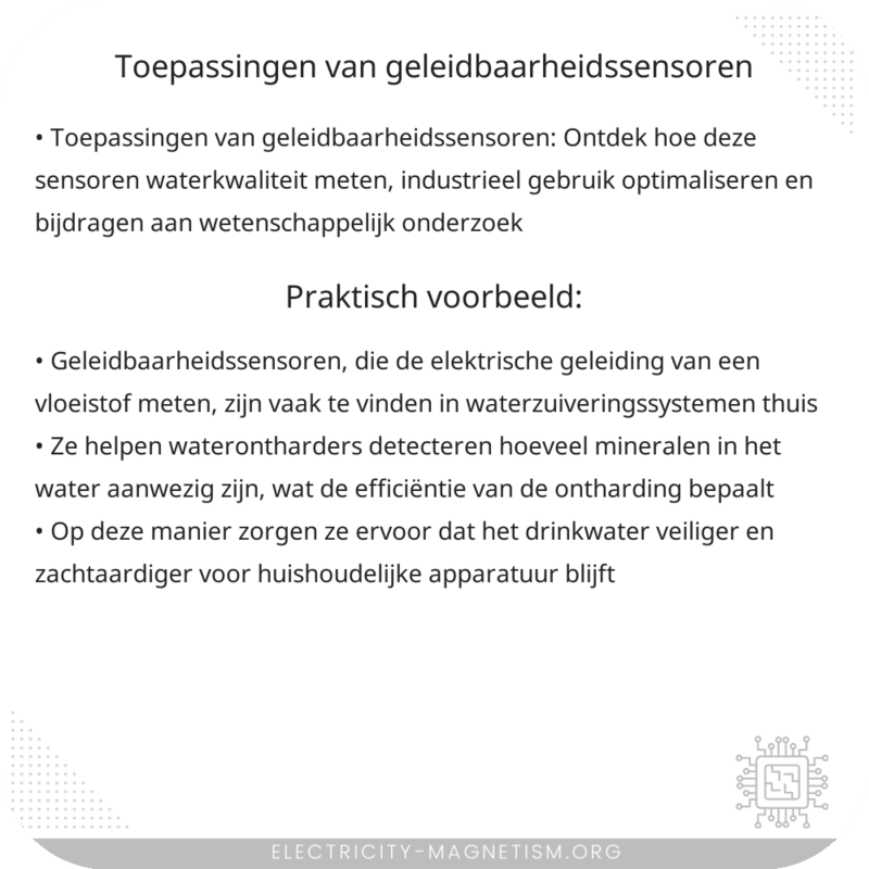 Toepassingen van Geleidbaarheidssensoren