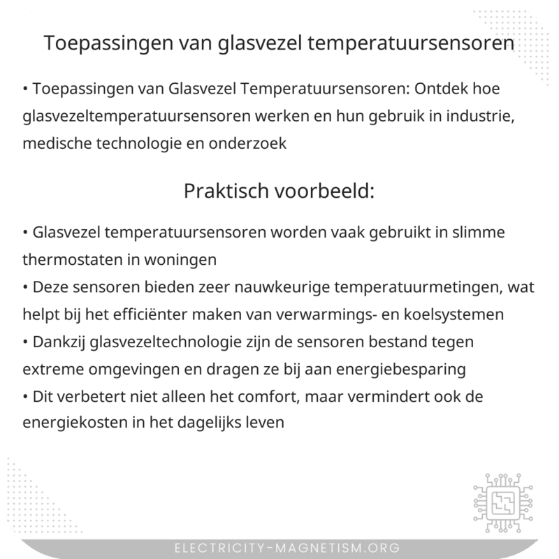 Toepassingen van Glasvezel Temperatuursensoren