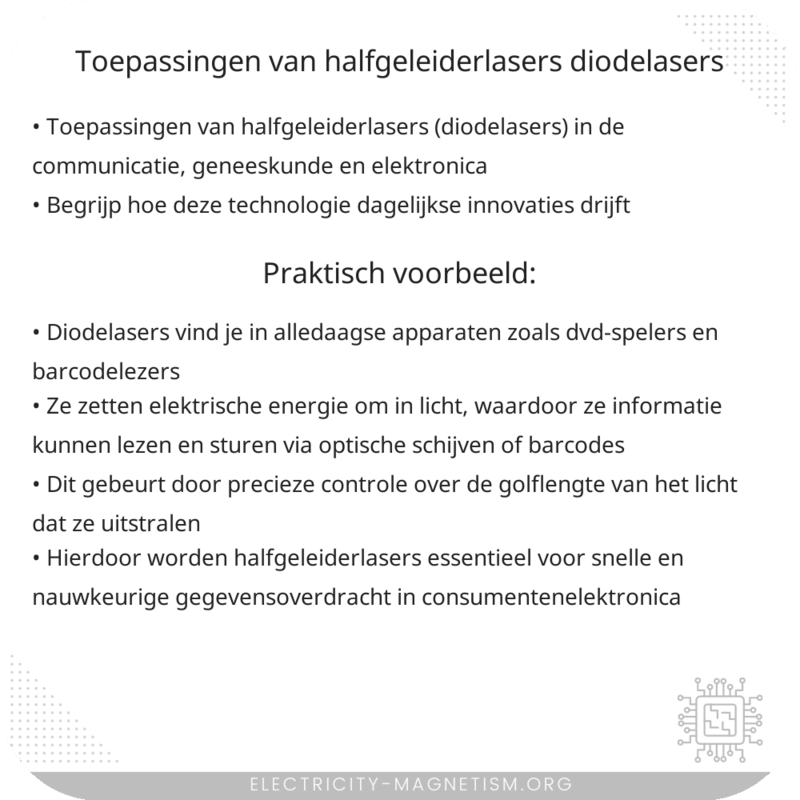 Toepassingen van Halfgeleiderlasers (Diodelasers)
