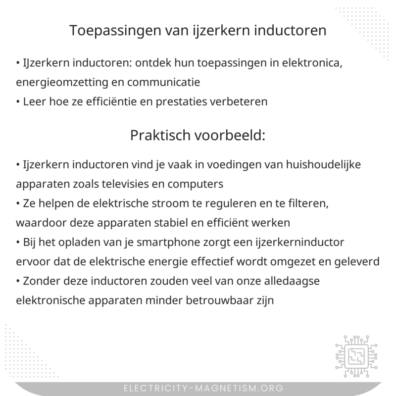 Toepassingen van Ijzerkern Inductoren