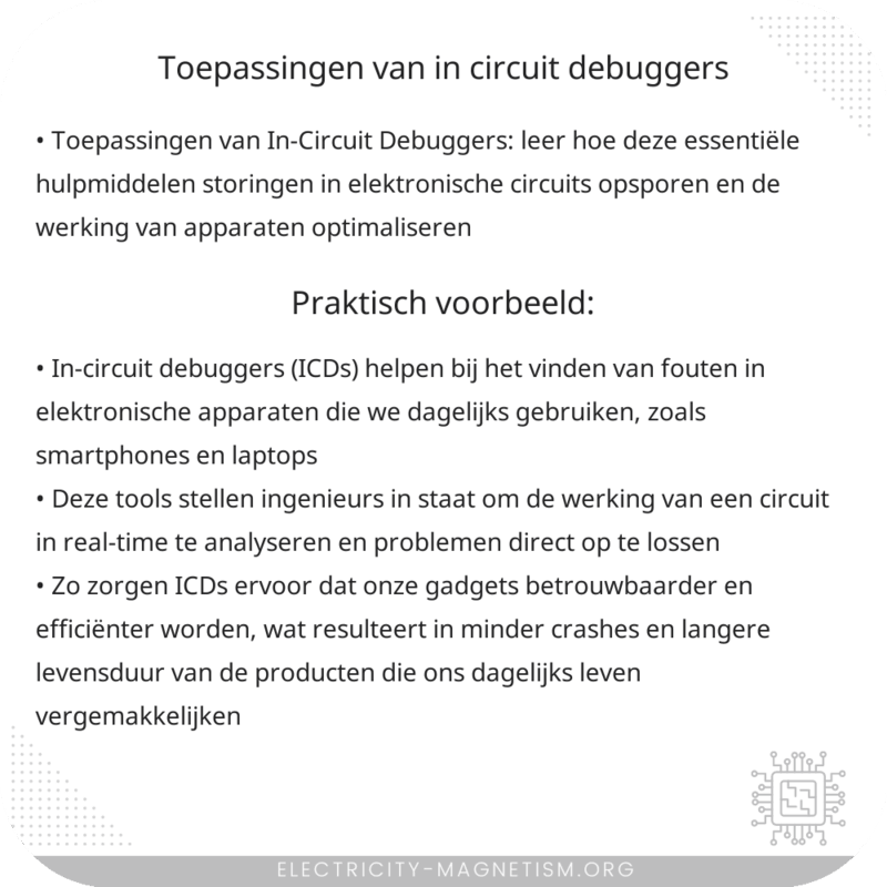 Toepassingen van In-Circuit Debuggers